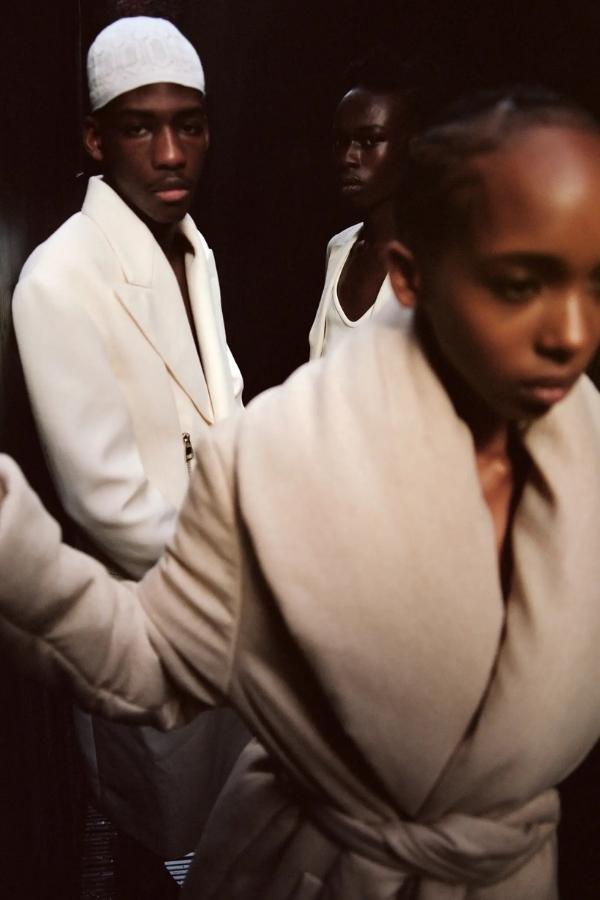 Autumn cream From left: Alexander McQueen coat; and stylist’s own hat. Brioni suit; and Bianca Saunders top. Altuzarra coat. Photography by Ronan Mckenzie.