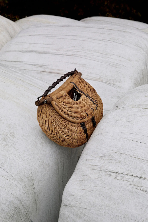 A basket remade by Santiago Basteiro for Loewe’s “Weave, Restore, Renew” exhibition. Photography courtesy of Loewe.