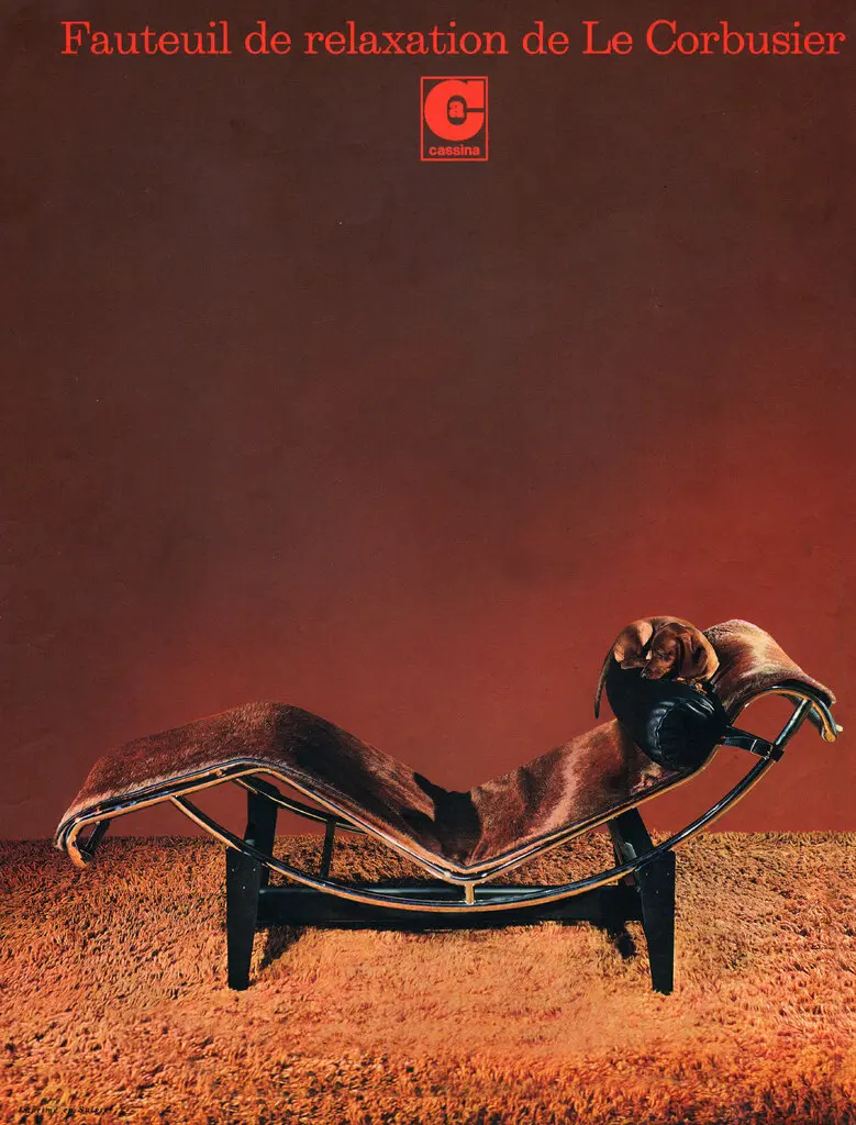 A Cassina ad for the chaise longue