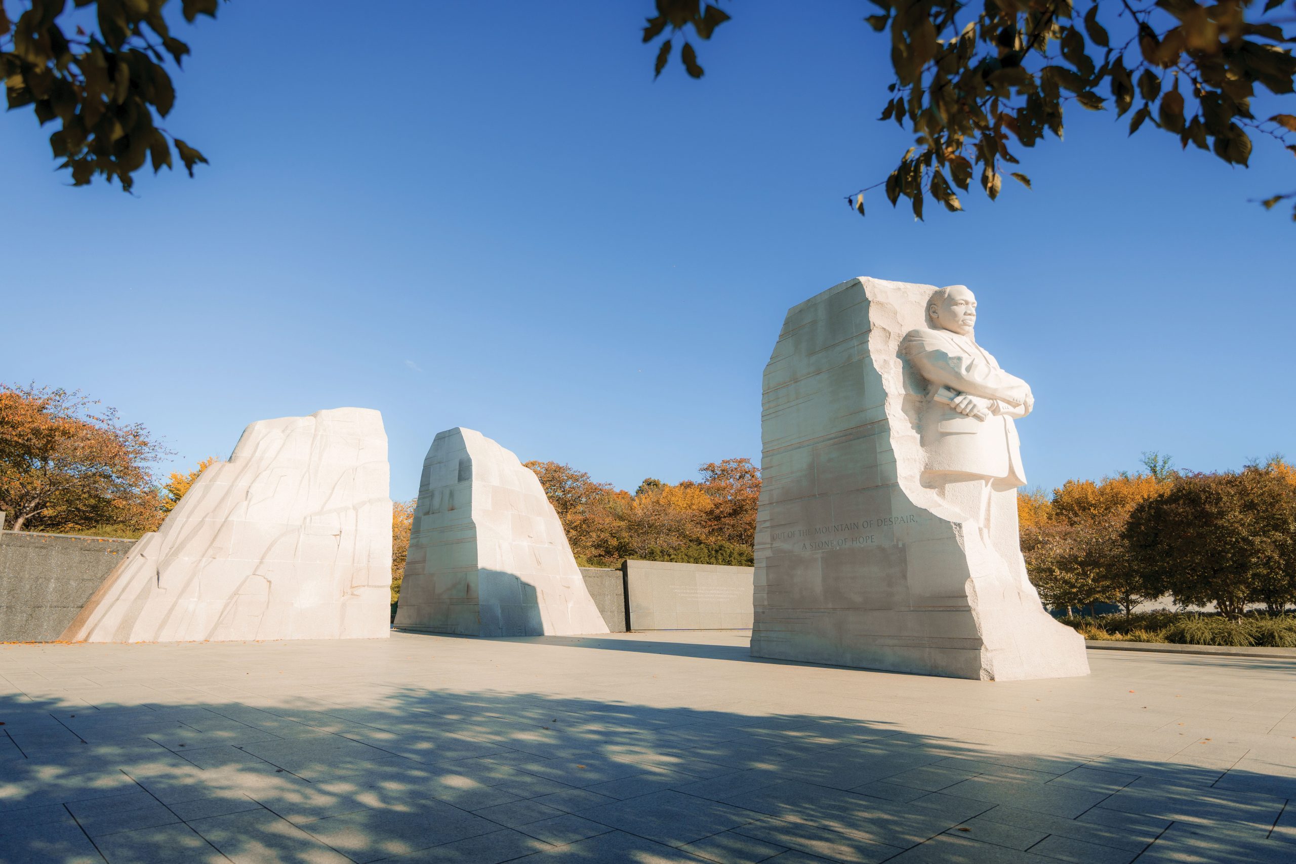 The Martin Luther King Jr National Memorial on the National Mall in Washington DC.