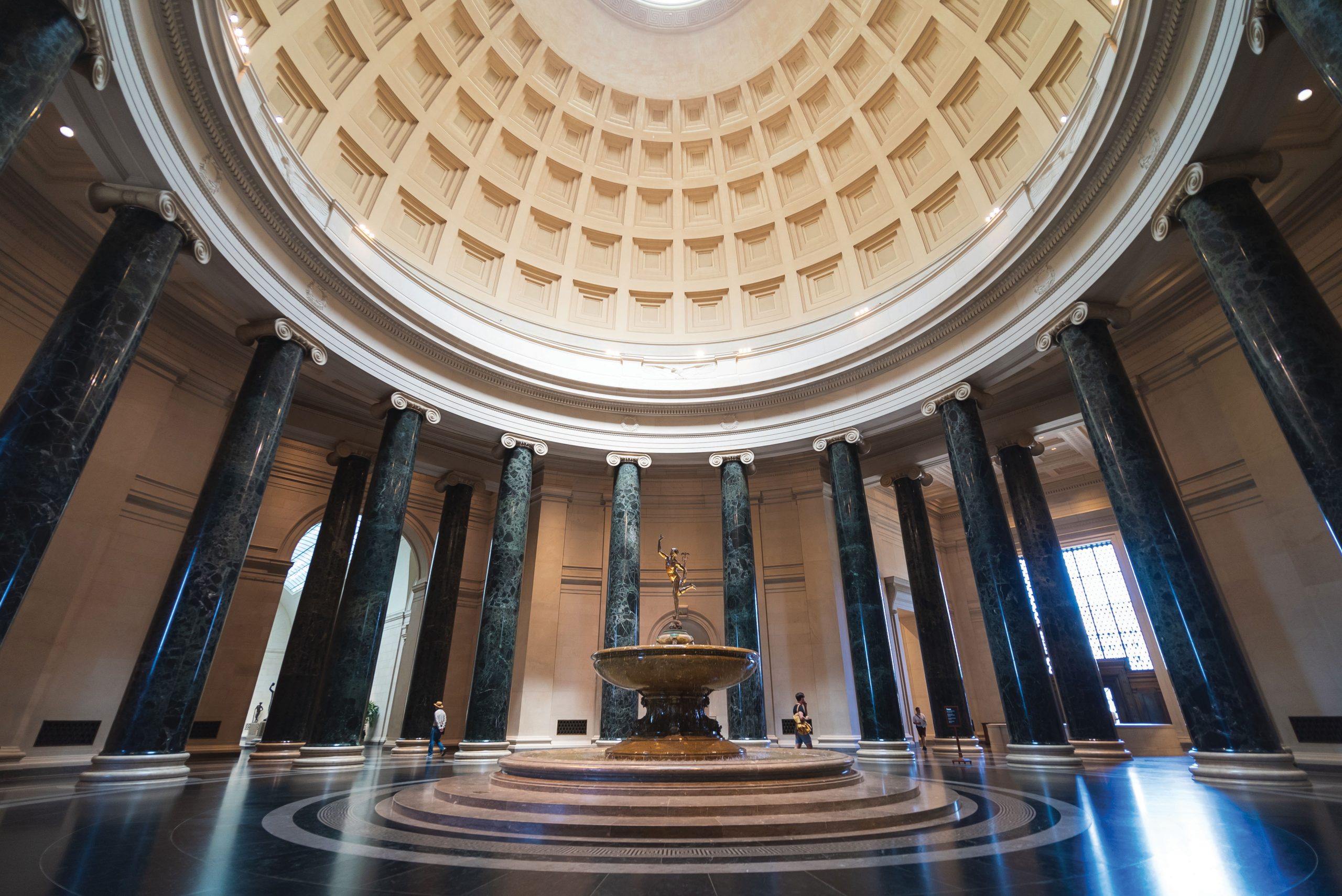 National-Gallery-of-Art The Rotunda at the National Gallery of Art, designed by the architect John Russell Pope.