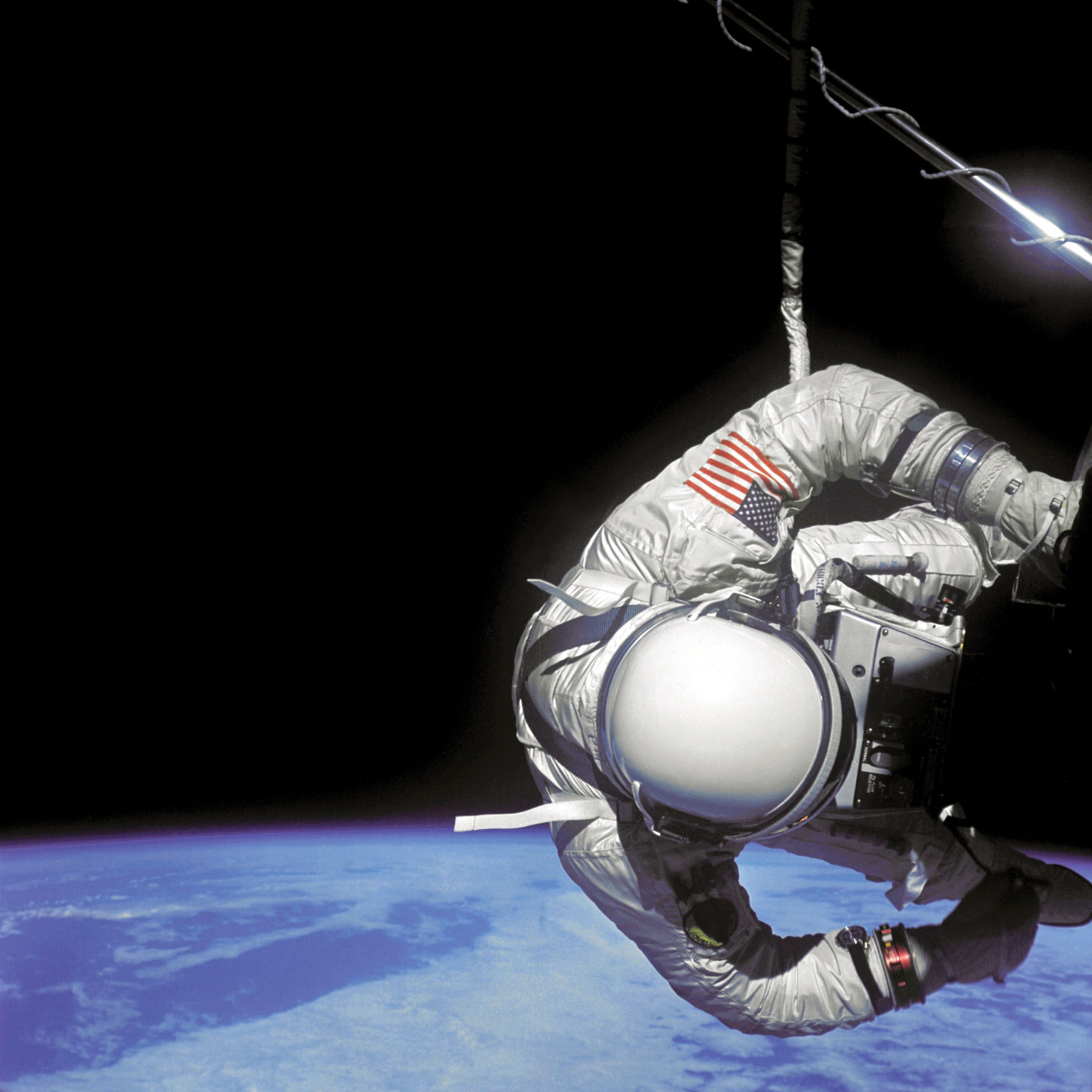 Gemini-12_June-1965_1 An Omega Speedmaster Professional was prominent on the wrist of US astronaut Edward H White on the first-ever spacewalk in 1965.