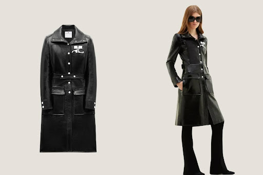 Courreges Réédition Vinyl trench coat